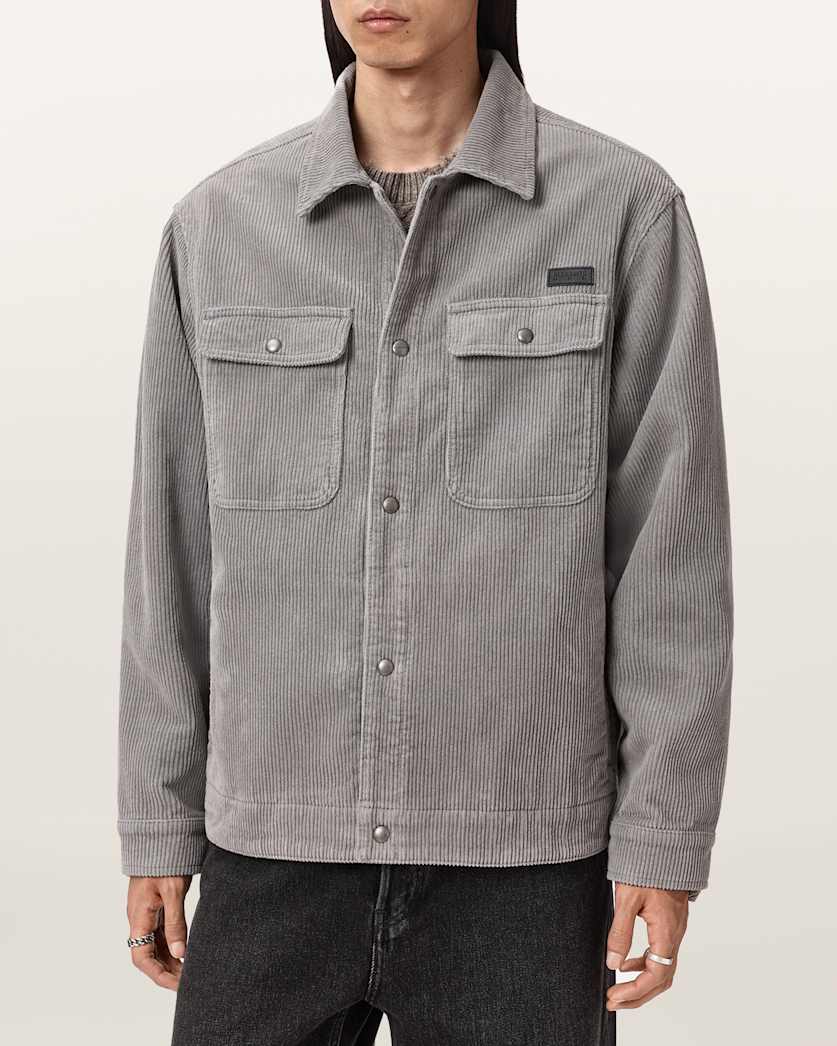 Castleford Corduroy Overshirt MARCH GREY | ALLSAINTS